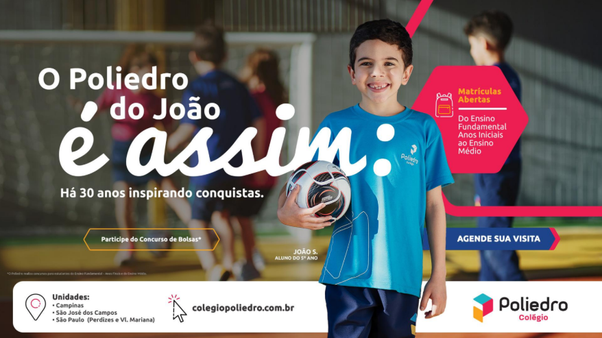 KV tipográfico O meu Poliedro é assim: